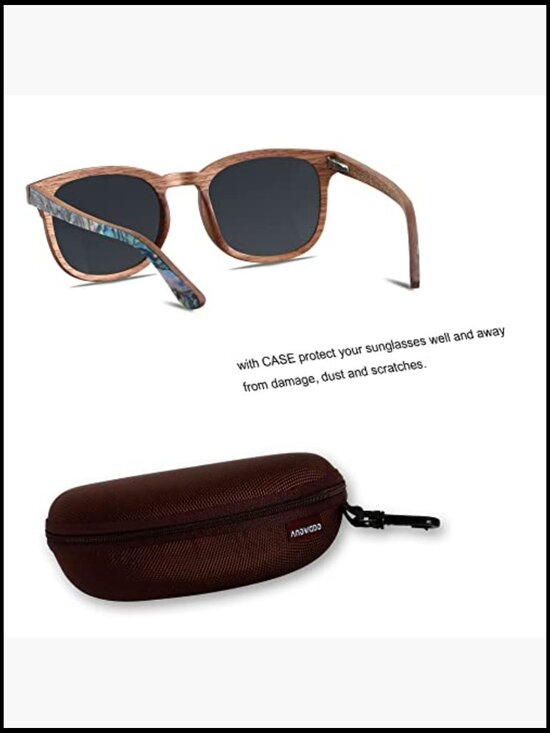 Handmade Wood Polarized Sunglasses UV Protection Bamboo Shades main image 4